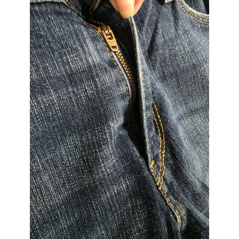 Levi's Boyfriend Jeans Size 32 Classic Medium Dark Wash Stretch Straight Leg - Picture 8 of 11